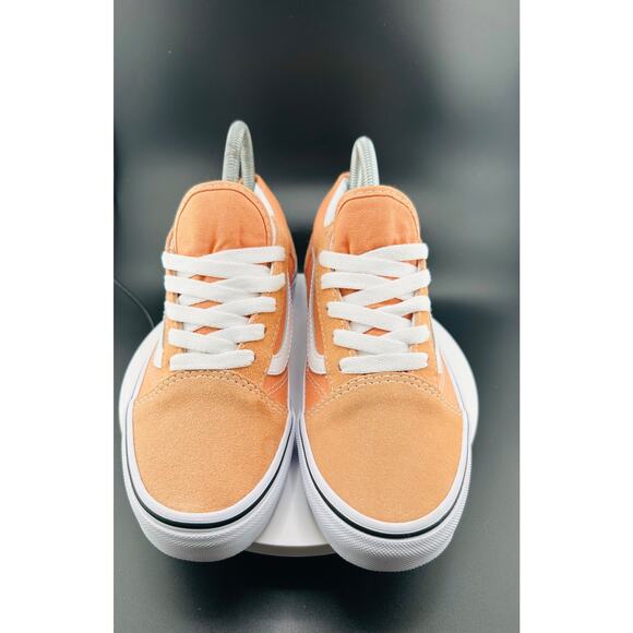 Vans Old Skool Shoes Peach/White Canvas Skate Sneakers 508357 Sz 4 - Picture 2 of 6